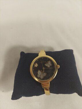 NOS Anne Klein 1988 Butterfly Gold Bracelet Watch Delicate Old Money Gift